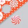 Decor for creativity cardboard "Chips and buttons. Red" 24 pcs 13x16.5cm