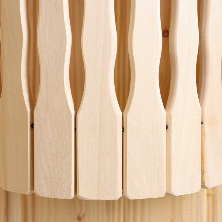 The lampshade is wooden, semicircular "wave" 29.5x23x16 cm-2