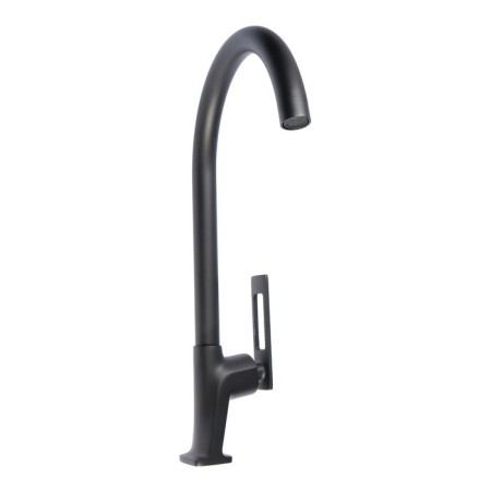 Accoona A45127AT kitchen mixer, single -leaf, spout length 202 mm, black-1