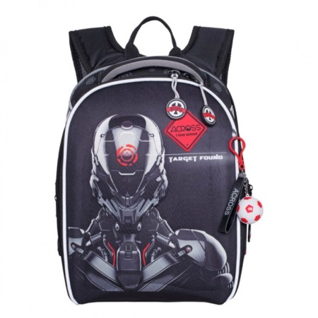 Frame backpack 35 x 26 x 14 cm, Across 490, filling: bag, gray 23-490-5-1