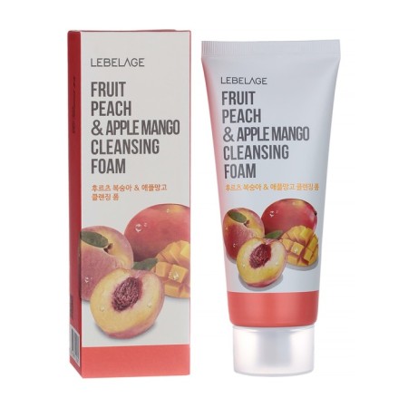 Foam for washing with extracts of peach and mango Lebelage