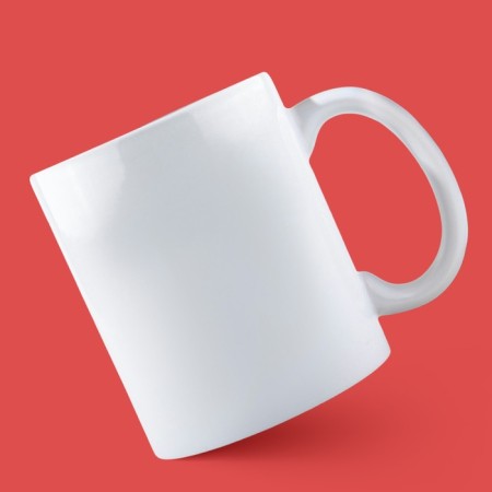 Ceramic "bird" mug, 320 ml, white color-2