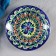 Plate of the Rishtan ceramics "Flowers", blue, flat, 15 cm, mix
