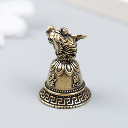 Bool of brass "Dragon Head" 2.2x2.2x3 cm-1