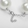 Hacking necklace "Jacqueline" beads No. 30, milk color in silver, 45 cm