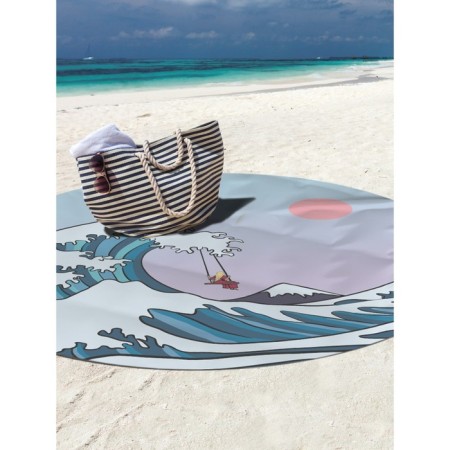 Pareo and beach rug "sea swing", d = 150 cm-1