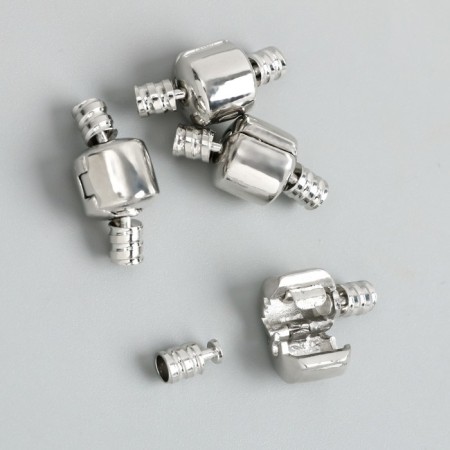 Castle metal for a bracelet with a latch, external d = 0.4 cm silver-3