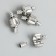 Castle metal for a bracelet with a latch, external d = 0.4 cm silver