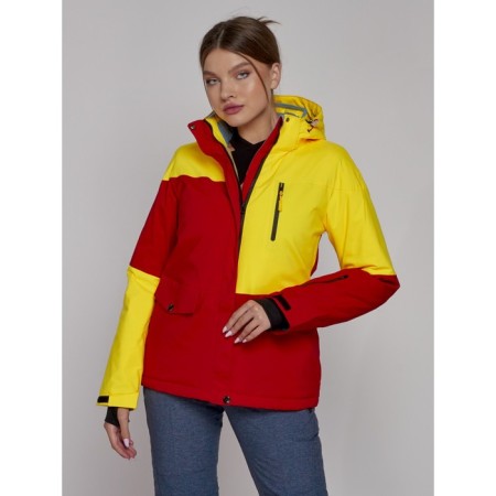 Ski jacket female winter, size 50, yellow color-2