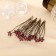 Hair hairpin "Scarlet Flower" 6.5cm, mix