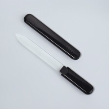 Nail glass file, 14.2 cm, in case, black color