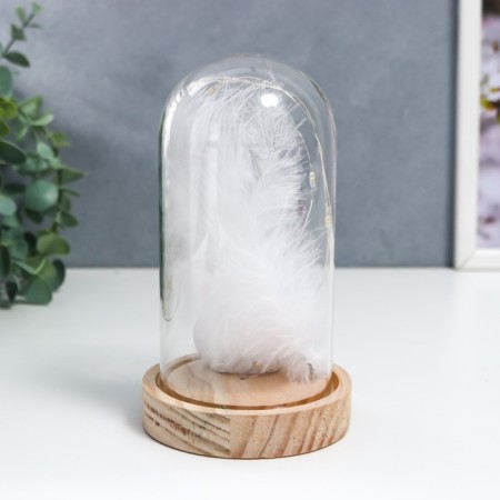 Souvenir Polystone "White Swan" Lumining flask 15.5x9.5x9.5 cm-4