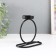 Summary metal per 1 candle "Ring" d = 4 cm black 11x6x11 cm