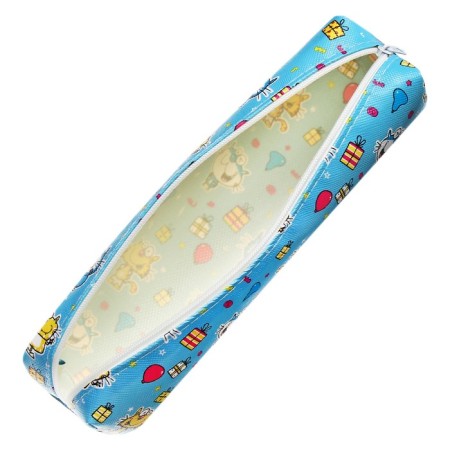 School Penal on the zipper "cats" Calligrata, blue-3