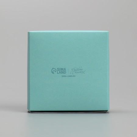 Gift box for jewelry double -sided, packaging, Tiffany, 7.5 x 7.5 x 3 cm-5
