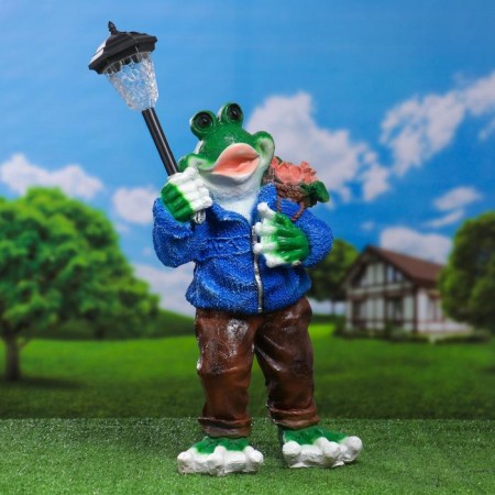 Garden Lanter "Frog in a sweater with a lantern" 58cm-9