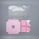 Gift box for flowers with a vase and PVC windows folding, packaging, "love", 23 x 30 x 23 cm