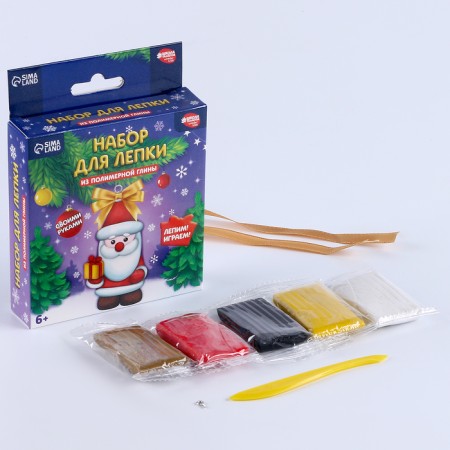 New Year's set for creating a Figure made of polymer clay “New Year! Grandpa with a gift "-1