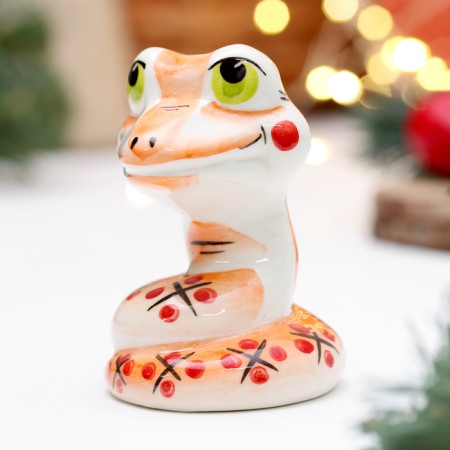 Souvenir "Snake Smile Red", 7 cm, porcelain-1