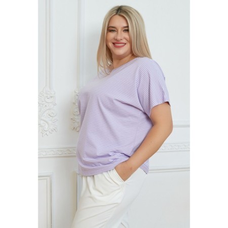 Female T -shirt, size 68, lilac color-2