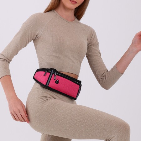 Lightning waist bag, 3 departments, pink color-7