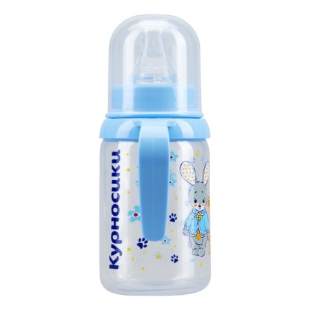 A bottle for feeding with handles, 125 ml, from 6 months., Mix color-13