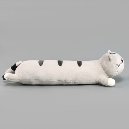 Soft toy "cat", 60 cm, gray color-3