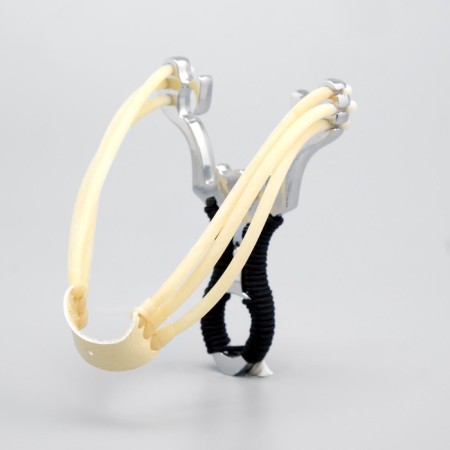 The slingshot "Dragon's Eyes" Metal in a braid, with a triple tourniquet-4