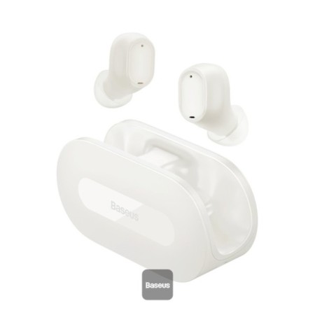 Wireless headphones Baseus EZ10, vacuum, BT 5.3, 40/300 mAh, white-1