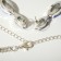 Set 2 objects: earrings, necklace "Flowering" royal, white-blue color in silver, 40 cm