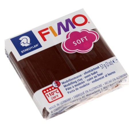 Plastic - polymer clay, 57 g, Soft, chocolate