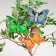 A butterfly for decor and floristry, on a clothespin, plastic, mix, 1 pc., 8 cm