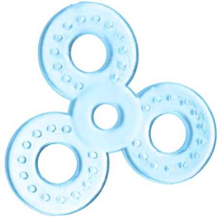 A set of silicone teeters "My Bunny", with a rattle, 3 pcs, in the case, Kroshka I-13
