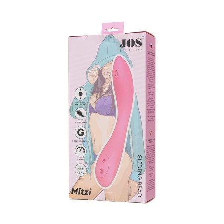 Jos Mitzi G-Spot vibrator, with a stimulating ball, 21 cm, silicone, pink color-11