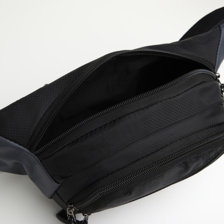 Lightning waist bag, 3 outer pockets, gray/black color-5