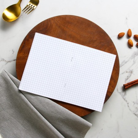 Notebook for recording products “Live with taste”, soft cover, A6, 32 sheets format.-1