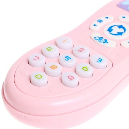 Teaching toy "smart remote", numbers, forms, songs, sounds, pink color-2