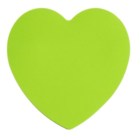 Block with a sticky edge paper 70x70mm, Erichkrause "Heart Neon", 50 sheets, green-2