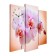 Carty clock is wall-mounted, modular "pink orchid", silent, 60 x 80 cm, triptych
