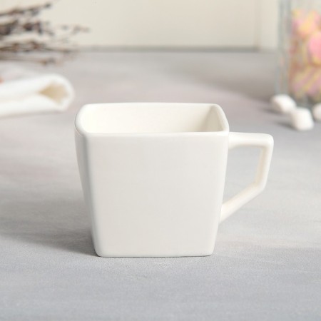 Tea couple ceramic "best gift" circle 150 ml, saucer 15.5x15.5 cm, white color-4