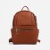 Women's backpack of artificial leather with a zipper, 4 pockets, bag, brown color