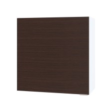 Cabinet with shelves, 600 × 300 × 600 mm, white/wenge color