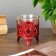 Climber Plastic, glass for 1 candle "droplets" red 7x6x6 cm