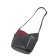 Bag bag claim. Kozh, lightning department, black/red color 25x15x27cm