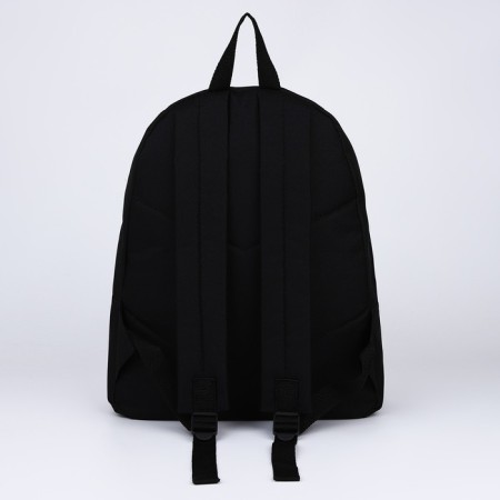 Backpack school textile BE YOURSELF, with pocket, 29x12x40, black color-4