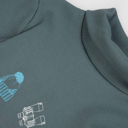 Turtleneck for the boy Weekend, height 128 cm, the color is gray-green-2