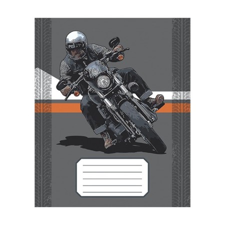 Notebook 24 sheets in the Racing line, cover coated cardboard, VD-LK, Block No. 2 (gray sheets), mix-6