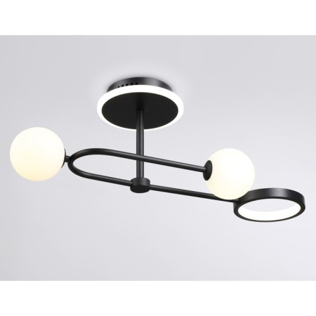 LED ceiling LED with a change of lamp and control panel Ambrella Light, Linetech, FL666223, G9, 29 W, 2175LUM, 3000-6400K, Black Black, White matte-2