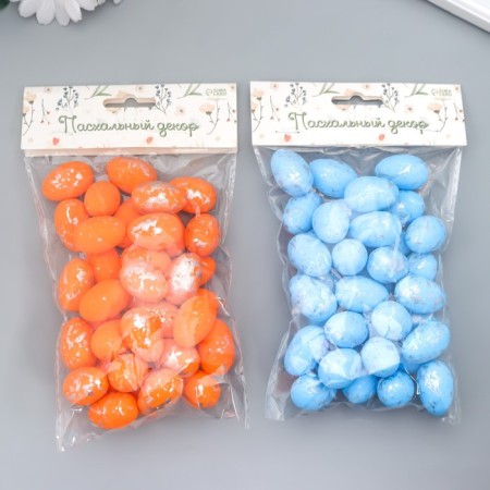 Easter decor "Colored Eggs" set 36 pcs mix gloss 2x3 cm