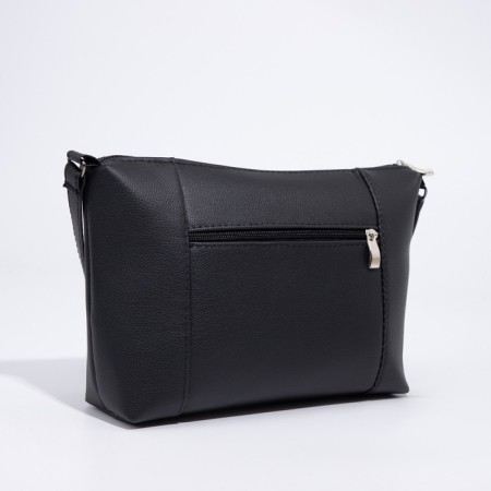 Bag Cross-Bodi with a zipper, external pocket, black color-1